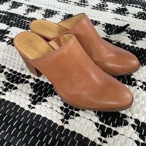 Madewell Tan Leather Mules